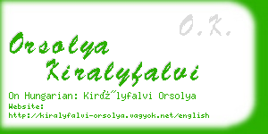 orsolya kiralyfalvi business card